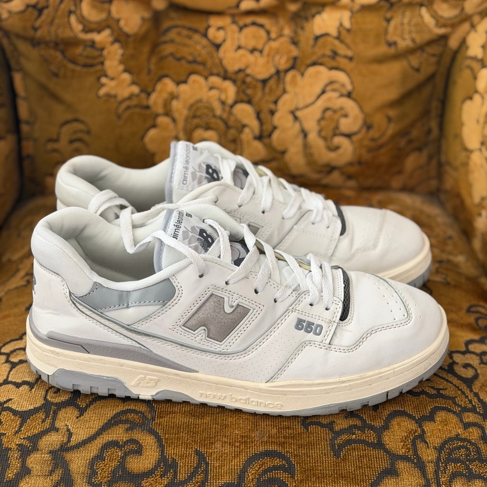 Aimé Leon Dore New Balance 550 White and Gray Low-Top Sneakers